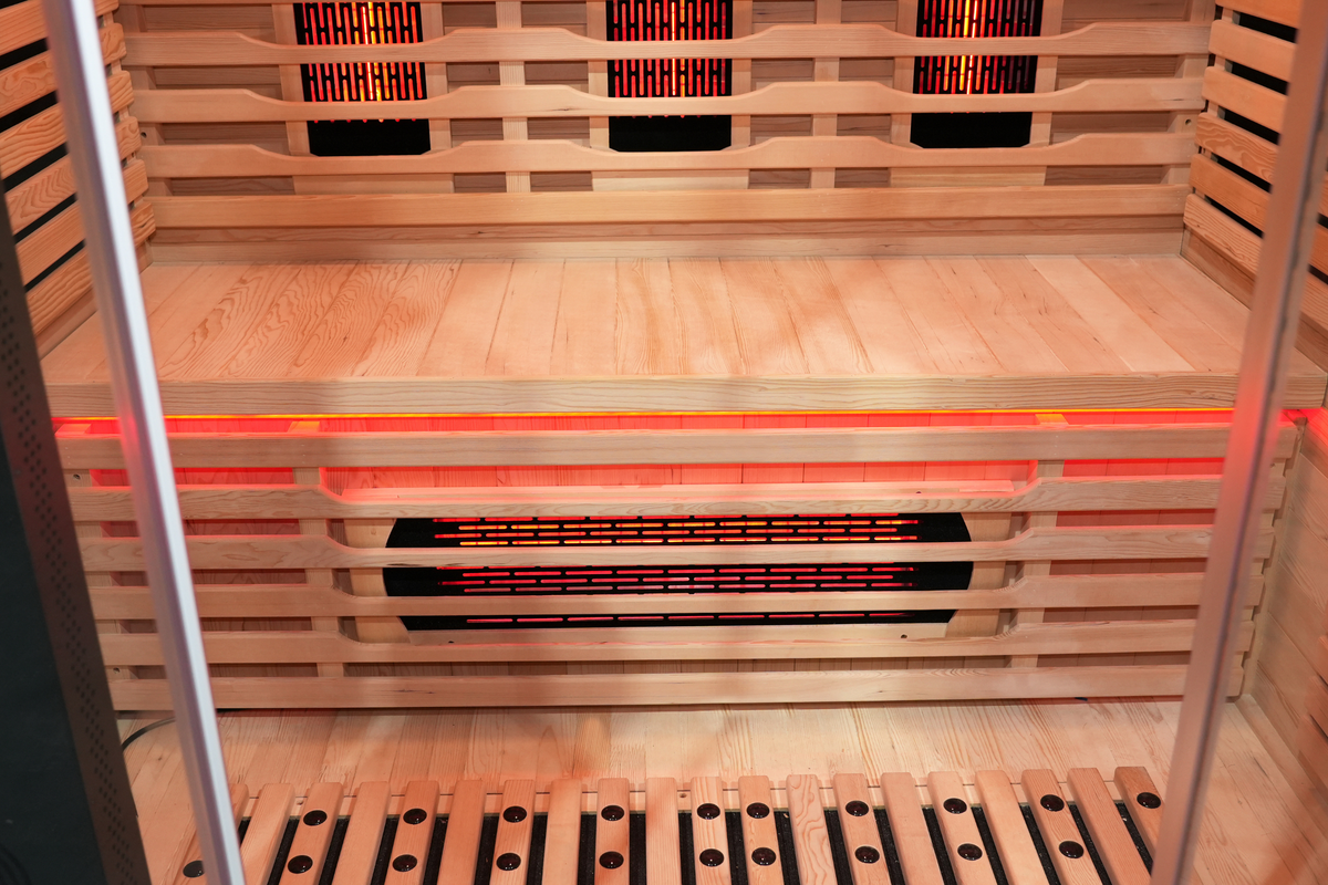 Blisspod Venetian RED 3-Person Infrared Sauna | 11 Heaters | Integrated Red Light Panel