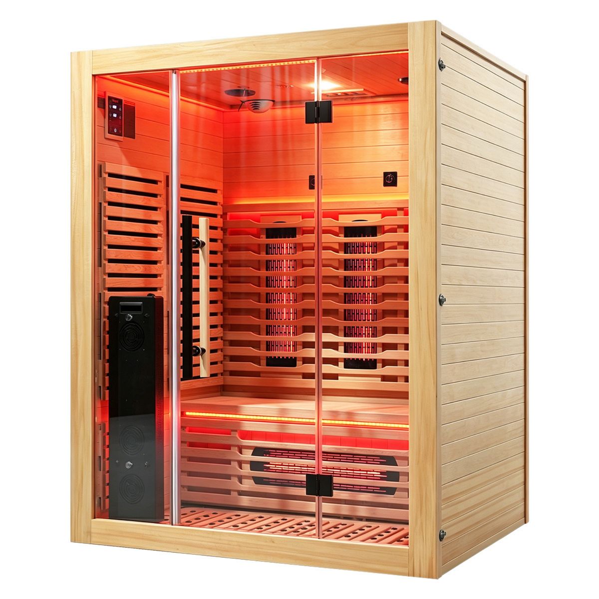 Blisspod Venetian RED 3-Person Infrared Sauna | 11 Heaters | Integrated Red Light Panel