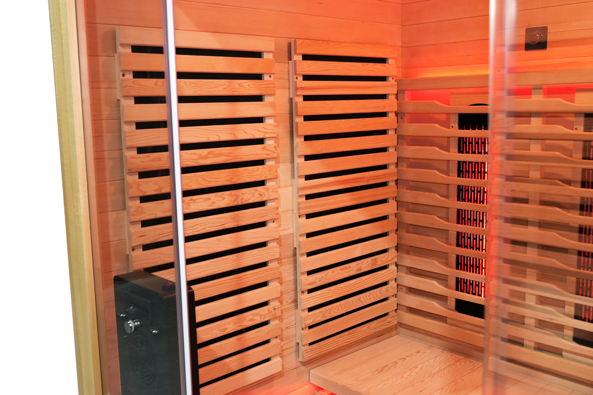 Blisspod Venetian RED 3-Person Infrared Sauna | 11 Heaters | Integrated Red Light Panel