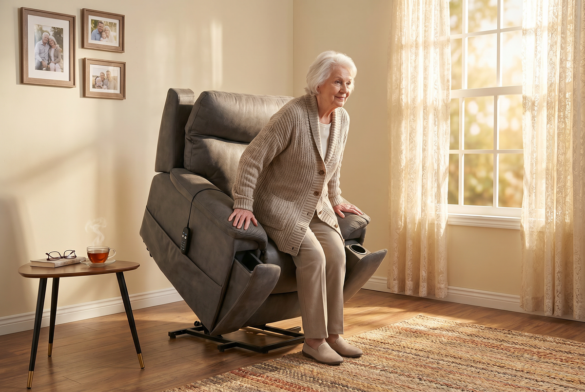 Viva Serenity Power Lift Recliner | Infinite-Position Recline | Heat, Massage & Wireless Charging