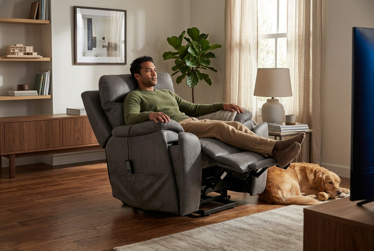 Viva Serenity Power Lift Recliner | Infinite-Position Recline | Heat, Massage & Wireless Charging