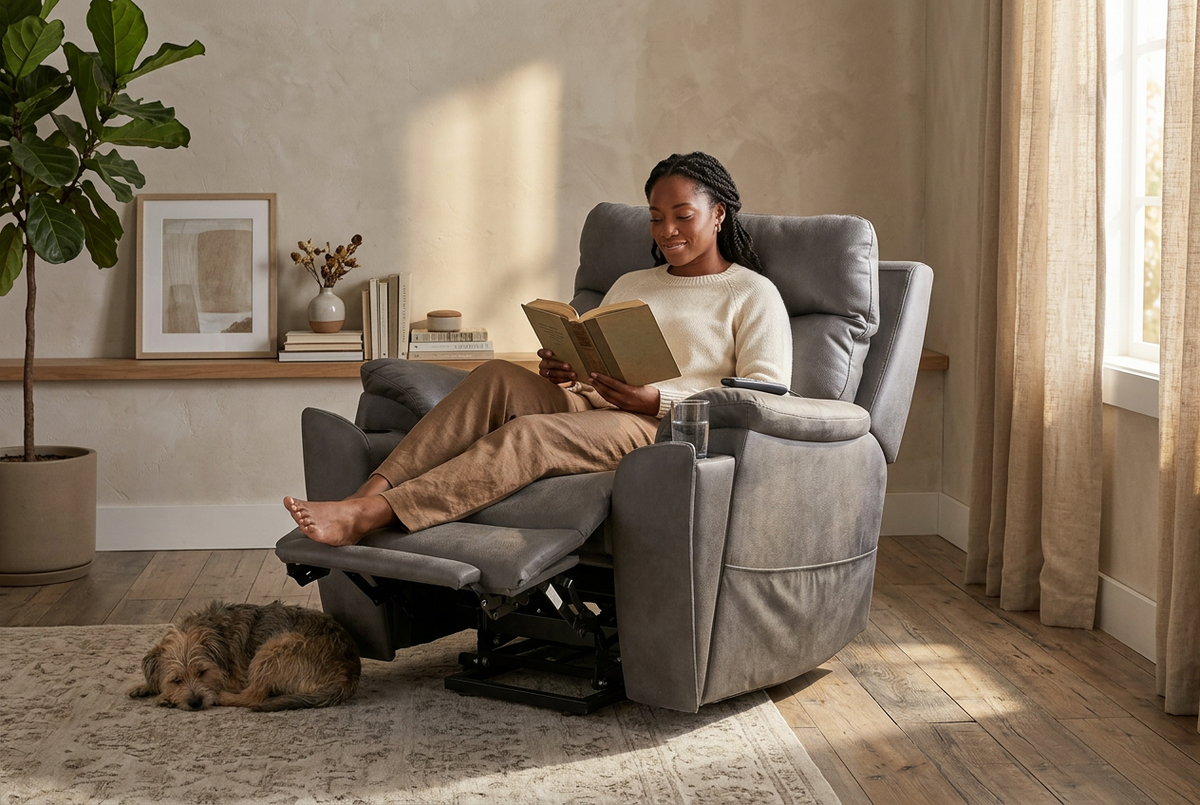 Viva Serenity Power Lift Recliner | Infinite-Position Recline | Heat, Massage & Wireless Charging