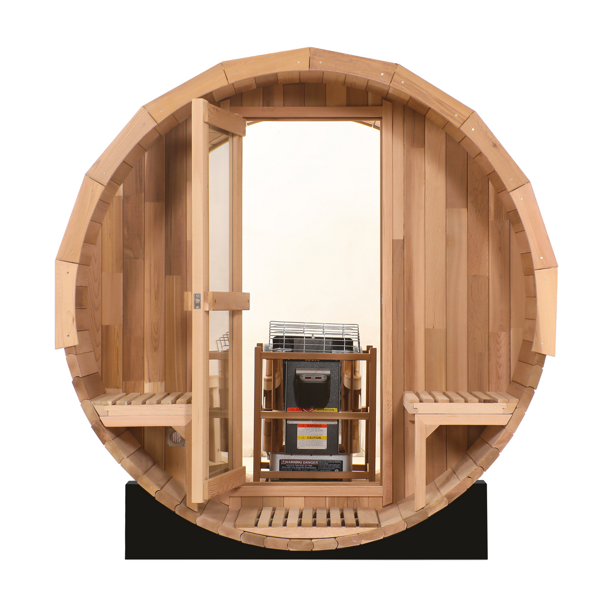 Blisspod Prague Outdoor Electric Barrel Sauna | Canadian Red Cedar | 2–4 or 4–6 Person Sizes