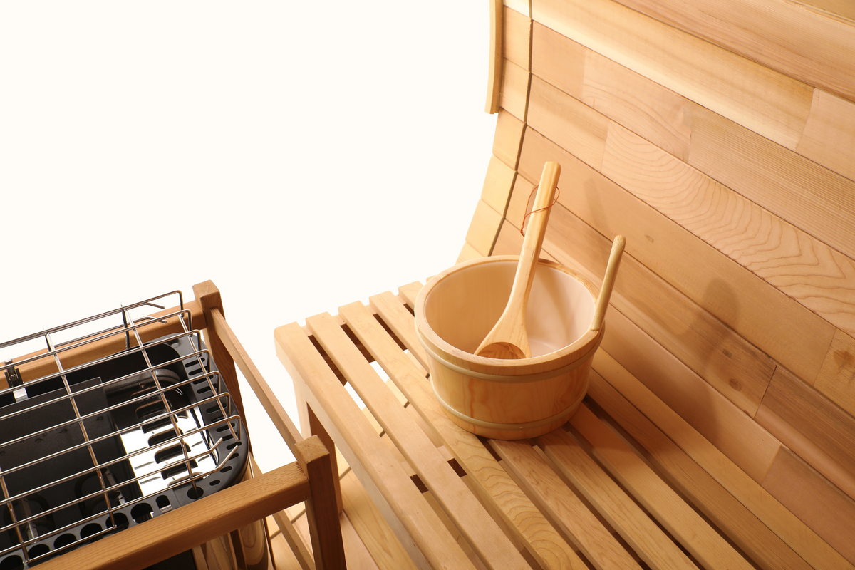 Blisspod Prague Outdoor Electric Barrel Sauna | Canadian Red Cedar | 2–4 or 4–6 Person Sizes