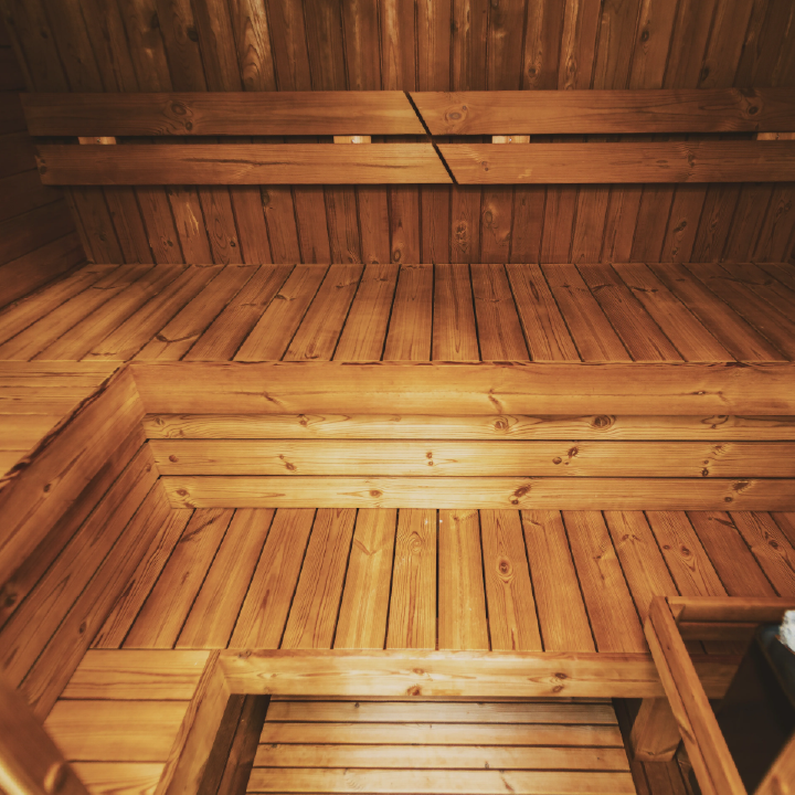 Mande MW16 ThermoWood Outdoor Sauna | Harvia Heater Options