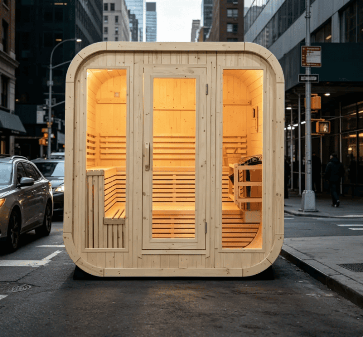Handmade 4-Person Sauna | 9 kW Furnace & Included Accessories