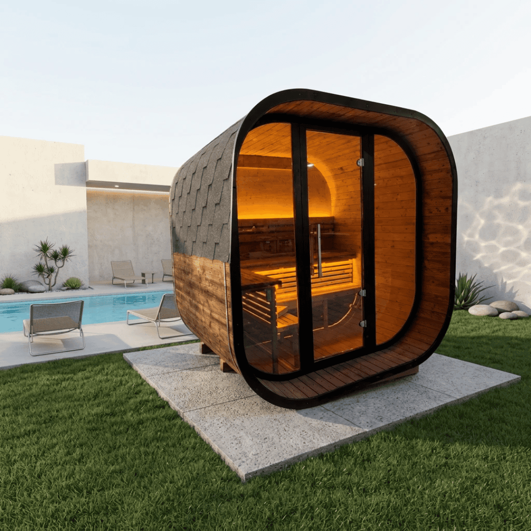 Handmade 4-Person Sauna | 9 kW Furnace & Included Accessories