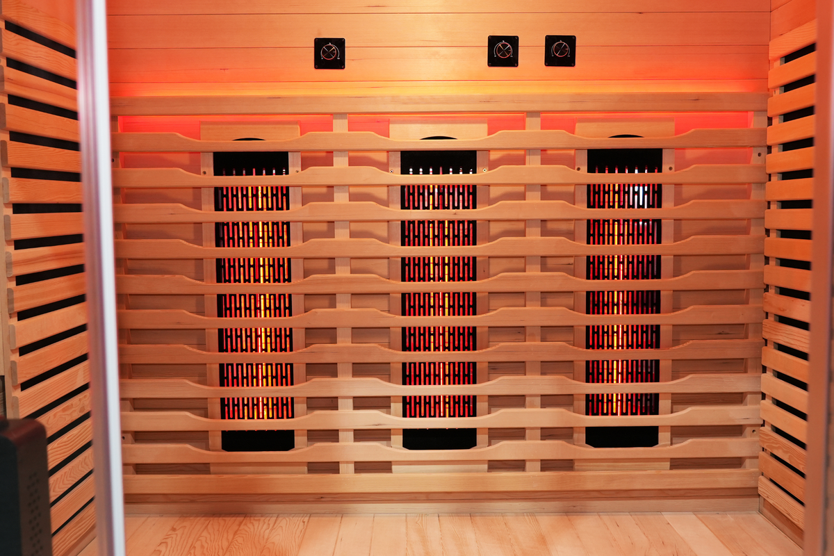 Blisspod Venetian RED 3-Person Infrared Sauna | 11 Heaters | Integrated Red Light Panel