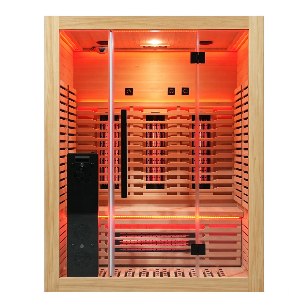 Blisspod Venetian RED 3-Person Infrared Sauna | 11 Heaters | Integrated Red Light Panel