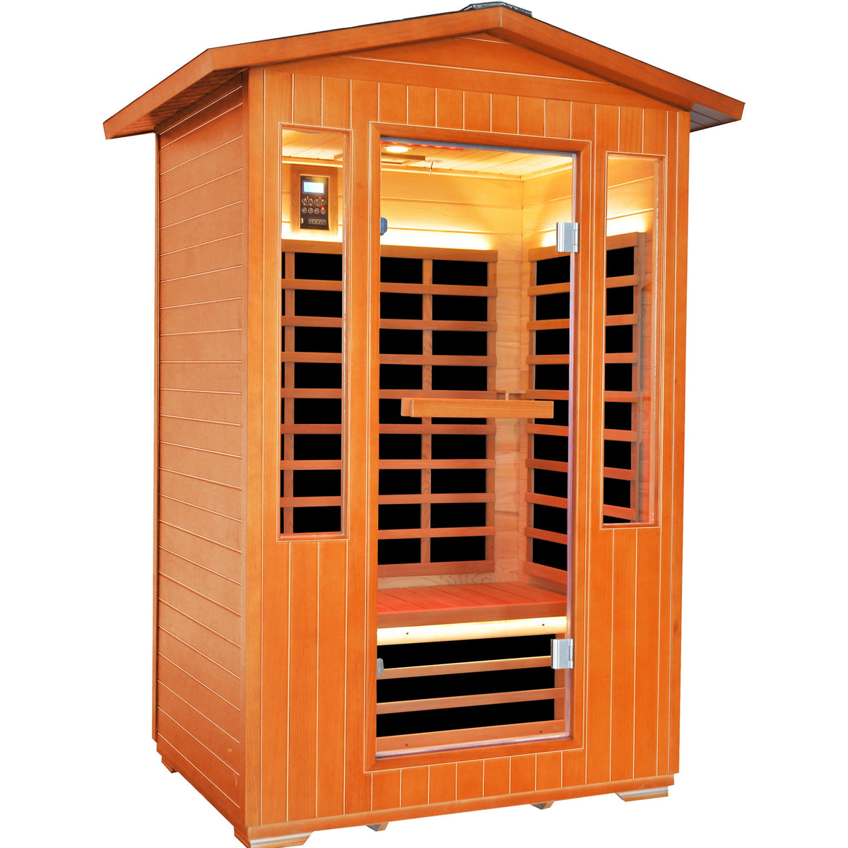2-Person Outdoor Sauna Room | Fir & Red Cedar | 2,000W