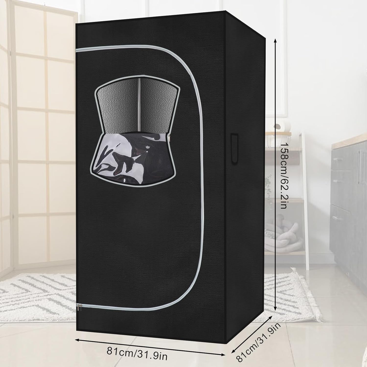 Portable Steam Sauna Room Full Body Sauna Suit for Home Indoor Portable Steam Sauna Tent with Folding Chair and Remote Control