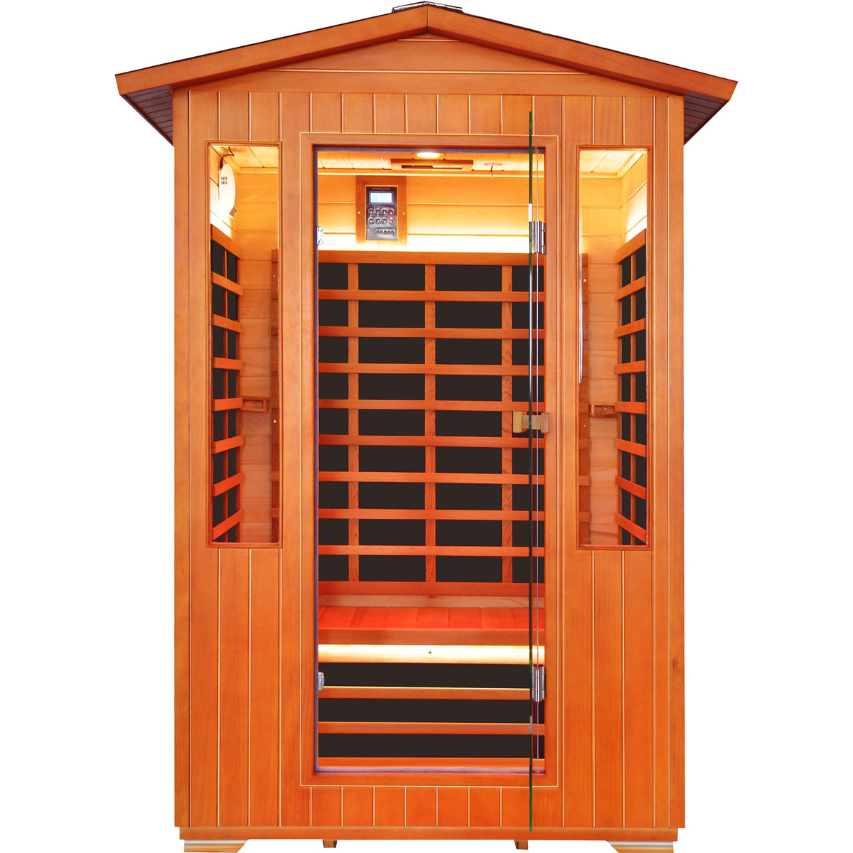 2-Person Outdoor Sauna Room | Fir & Red Cedar | 2,000W