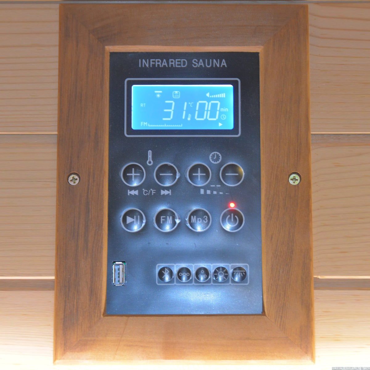 2-Person Outdoor Sauna Room | Fir & Red Cedar | 2,000W