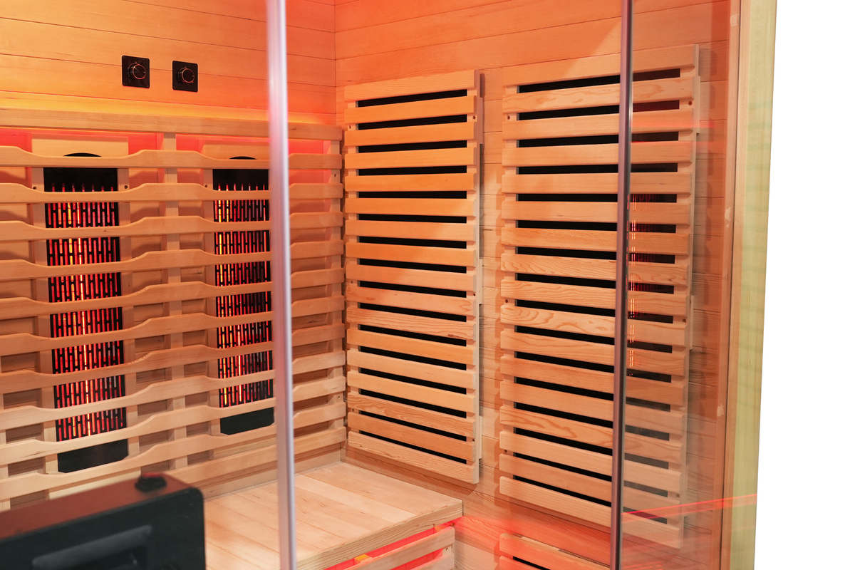 Blisspod Venetian RED 3-Person Infrared Sauna | 11 Heaters | Integrated Red Light Panel