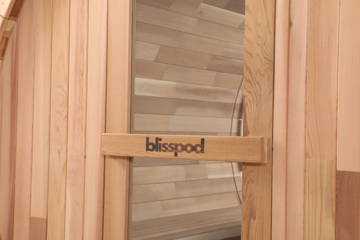 Blisspod Prague Outdoor Electric Barrel Sauna | Canadian Red Cedar | 2–4 or 4–6 Person Sizes