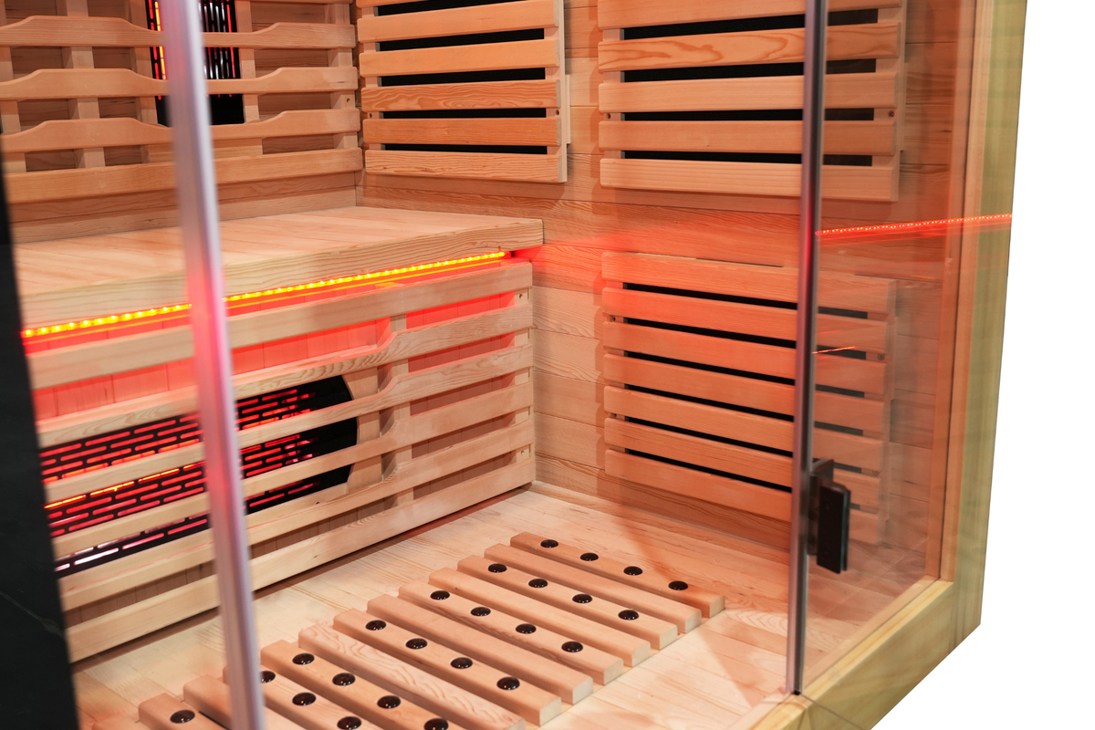 Blisspod Venetian RED 3-Person Infrared Sauna | 11 Heaters | Integrated Red Light Panel