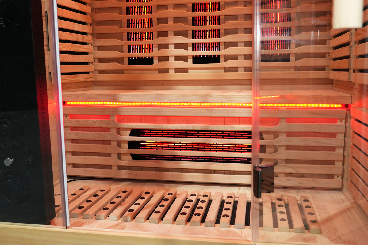 Blisspod Venetian RED 3-Person Infrared Sauna | 11 Heaters | Integrated Red Light Panel