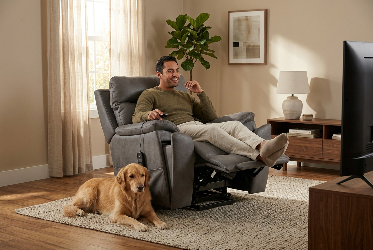 Viva Serenity Power Lift Recliner | Infinite-Position Recline | Heat, Massage & Wireless Charging
