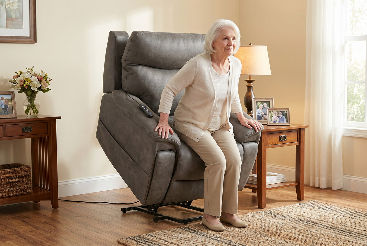 Viva Serenity Power Lift Recliner | Infinite-Position Recline | Heat, Massage & Wireless Charging
