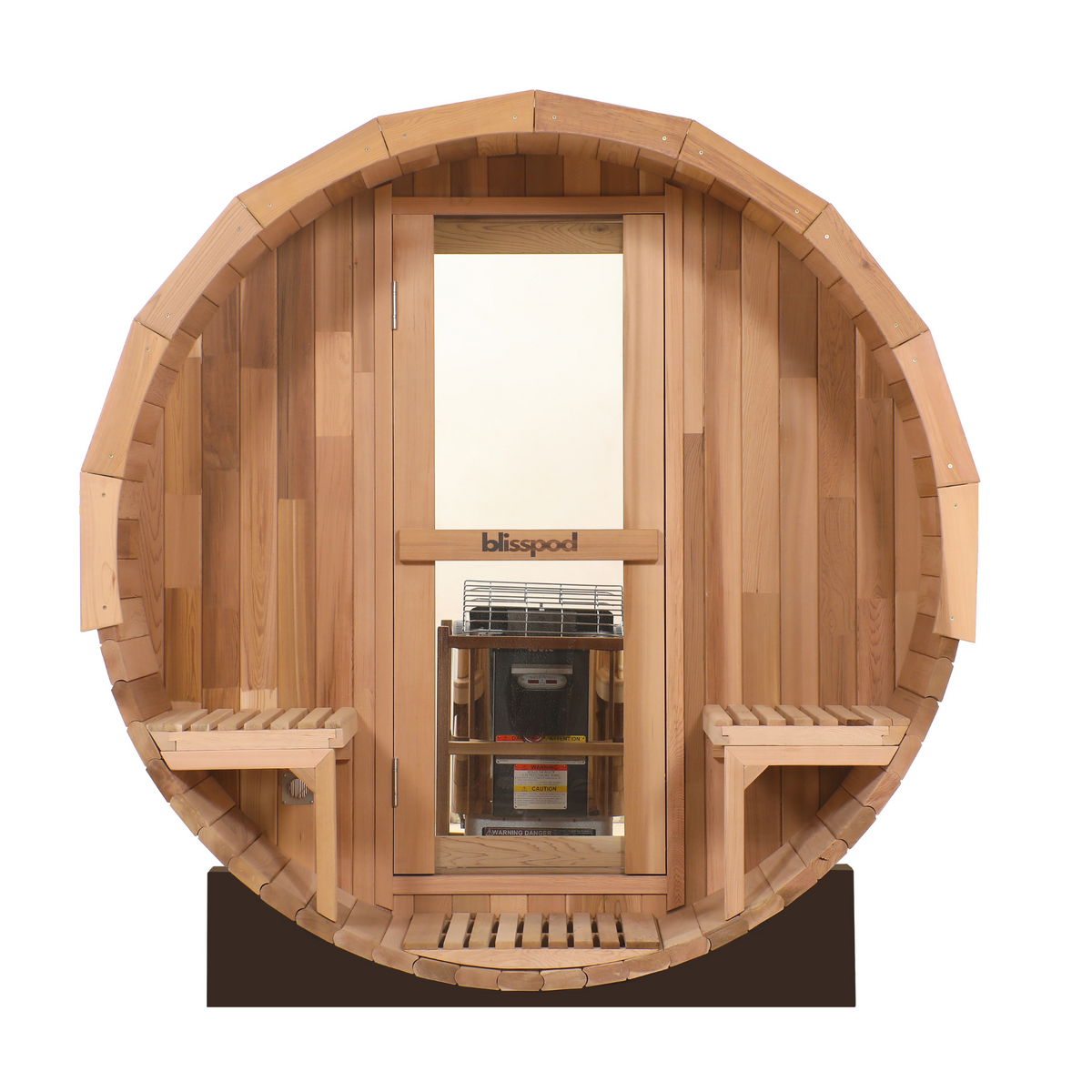 Blisspod Prague Outdoor Electric Barrel Sauna | Canadian Red Cedar | 2–4 or 4–6 Person Sizes