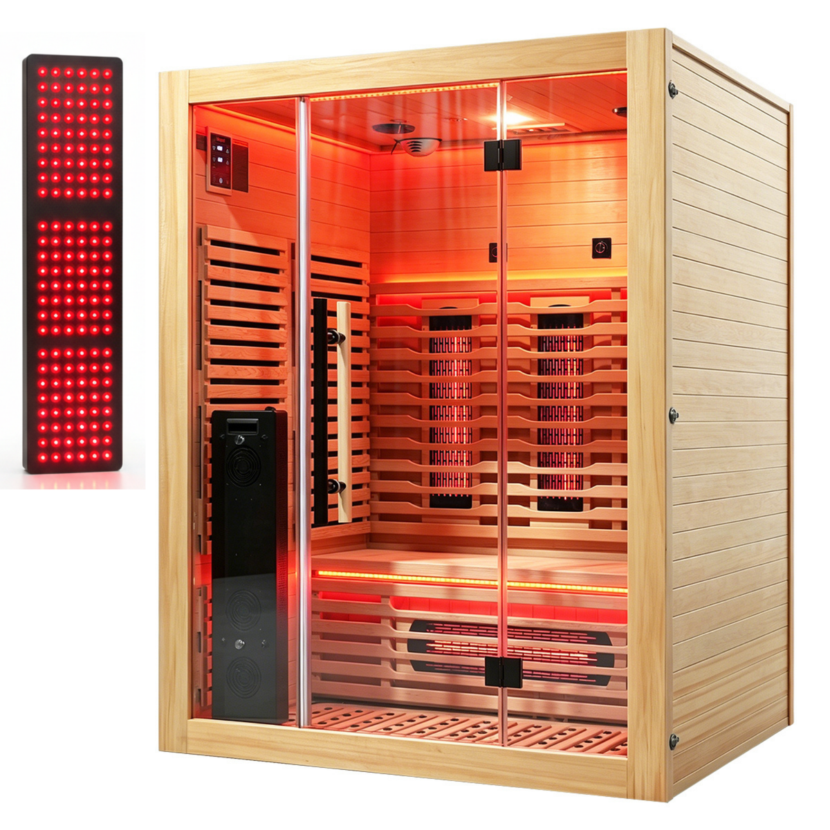 Blisspod Venetian RED 3-Person Infrared Sauna | 11 Heaters | Integrated Red Light Panel