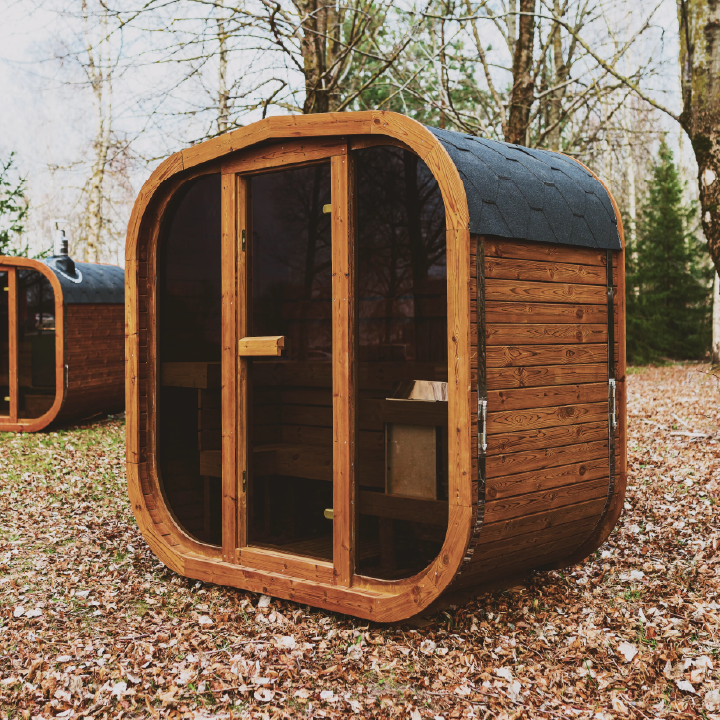 Mande MW16 ThermoWood Outdoor Sauna | Harvia Heater Options