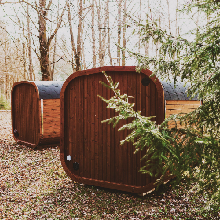 Mande MW16 ThermoWood Outdoor Sauna | Harvia Heater Options